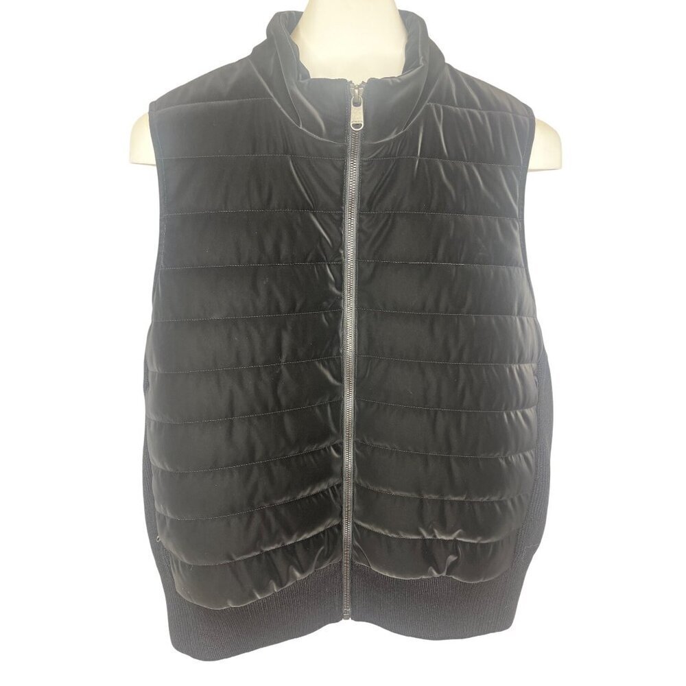 Athleta Hanover Hybrid Vest Puffer Jacket Black Size 2X Ladies